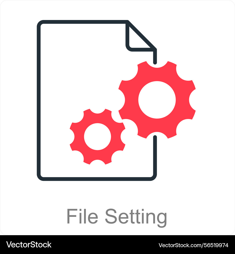 File setting and icon concept Vector Image