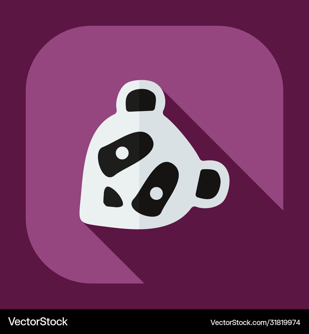 Flat modern design with shadow icons pandas Flat modern design with shadow icons pandas vector image