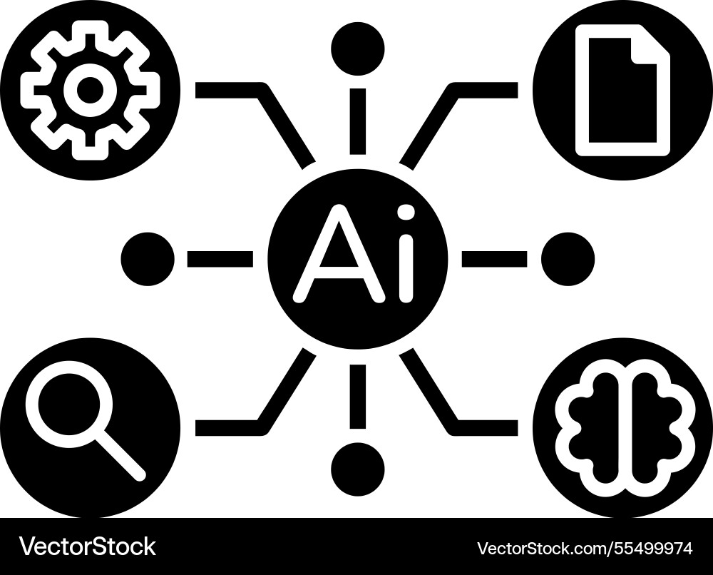 Generative ai hub icon vector image
