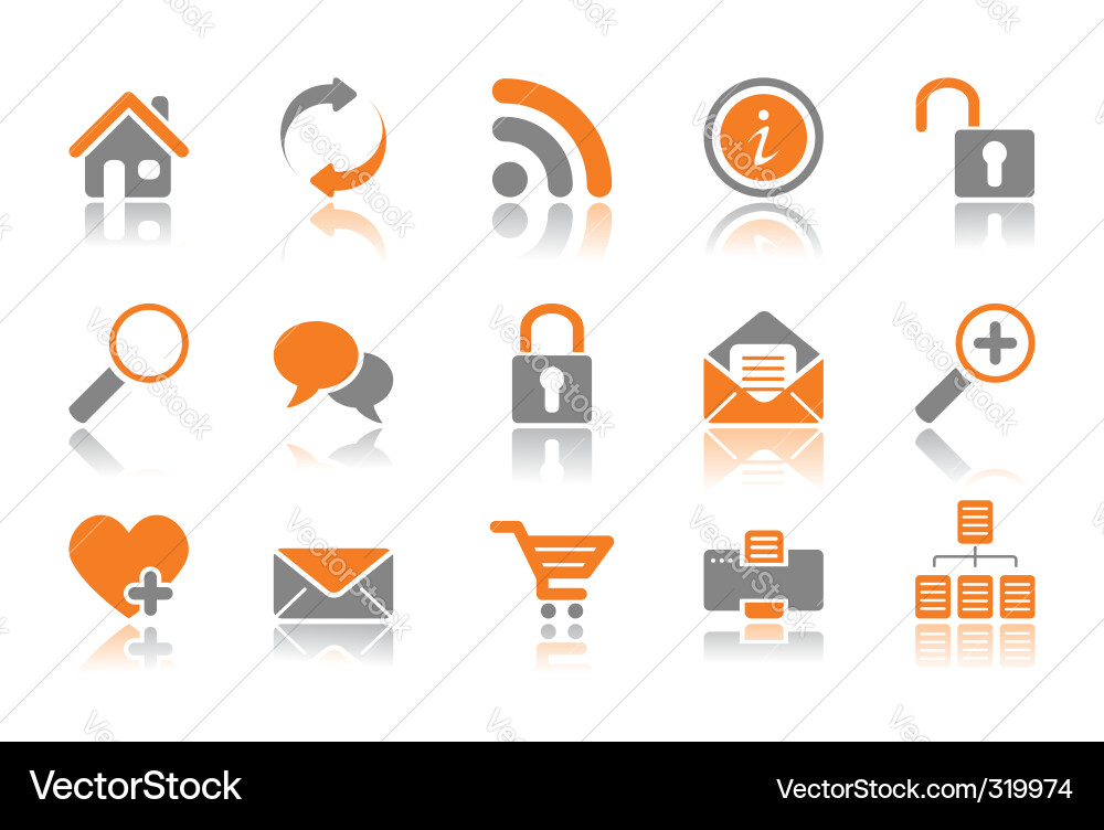 Modern Web Icons - Set Vector Image