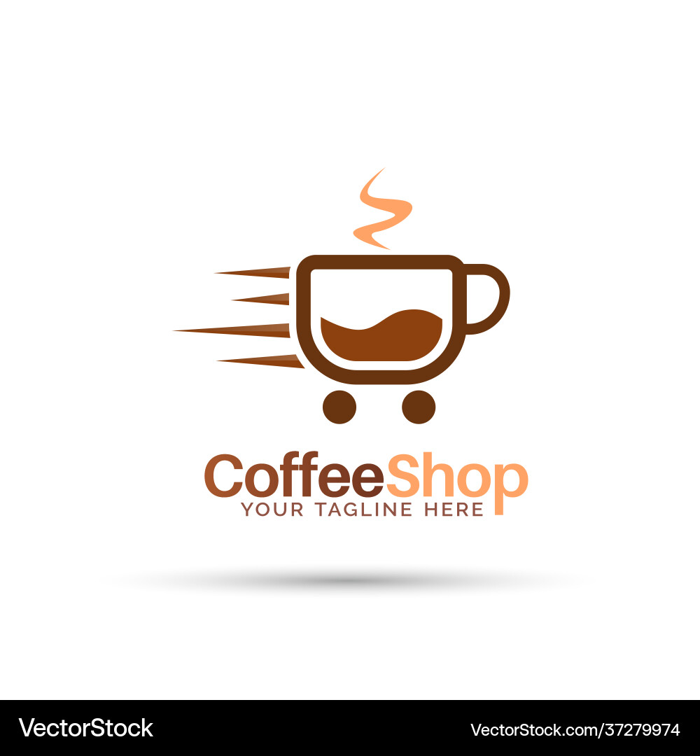 Moderne Kaffee Shop Logo Design Moderne Kaffee Shop Logo Design vektorbild