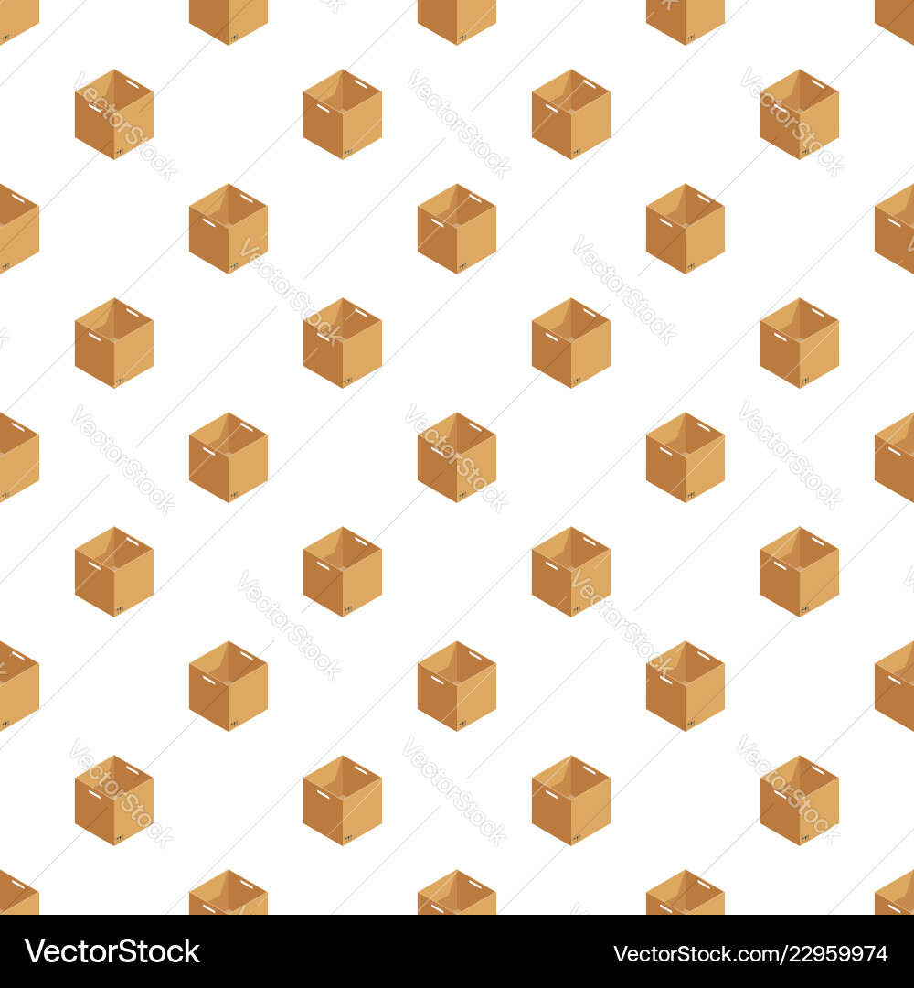 Opened box pattern seamless vector image