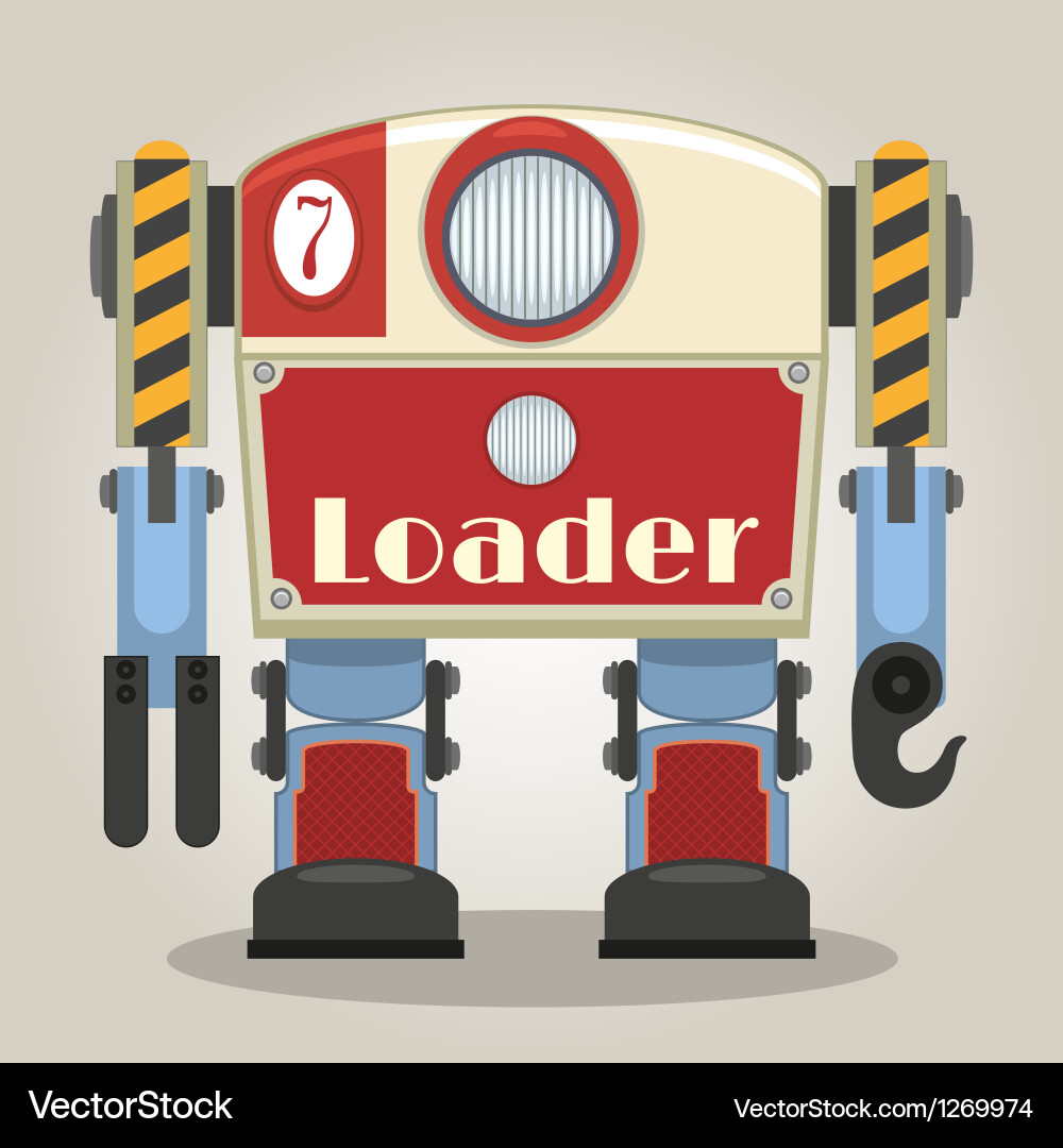 Retro Loader Robot vector image