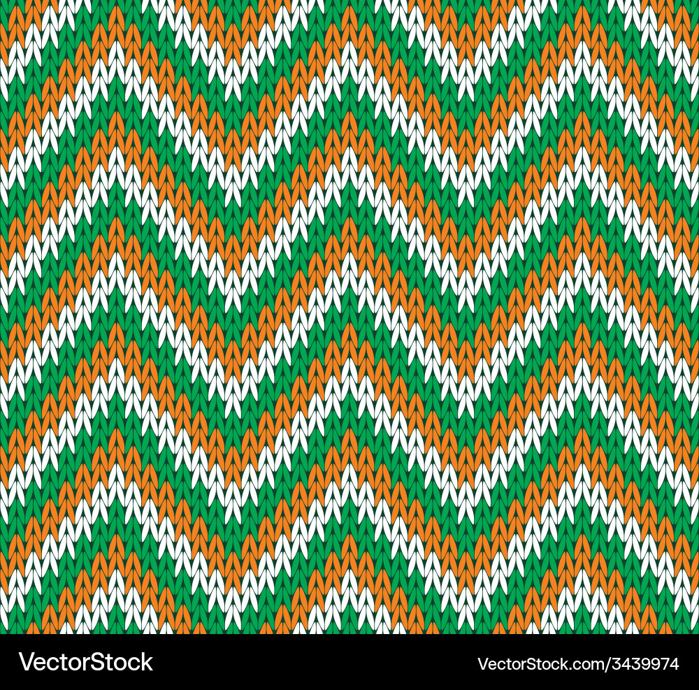 Retro style seamless knitted pattern vector image