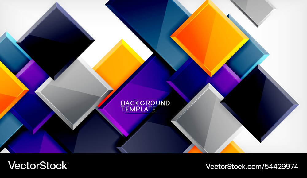 Square shape color abstract geometry Vector Image