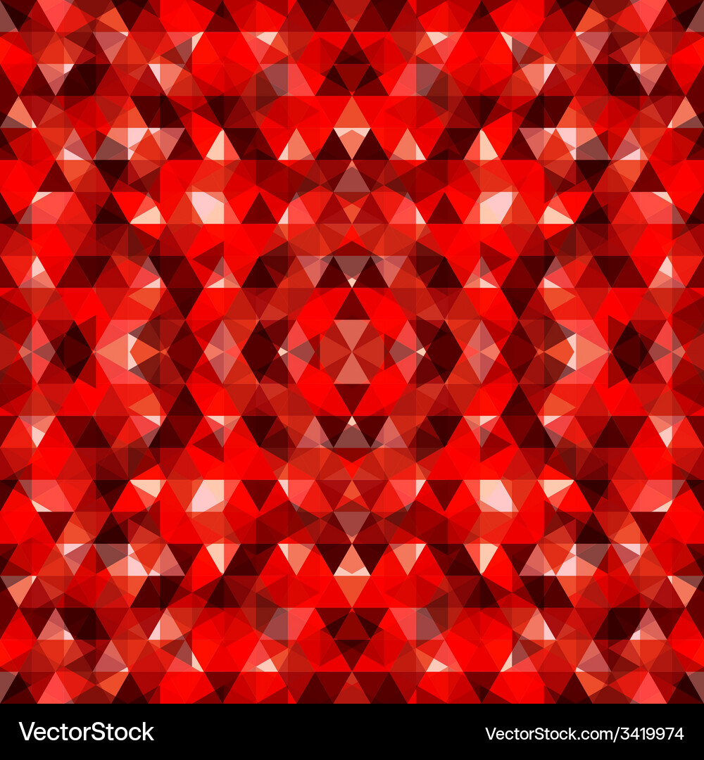 Triangular mosaic red background Vector Image