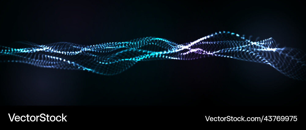 Abstract background glowing particles dynamic flow Abstract background glowing particles dynamic flow vector image