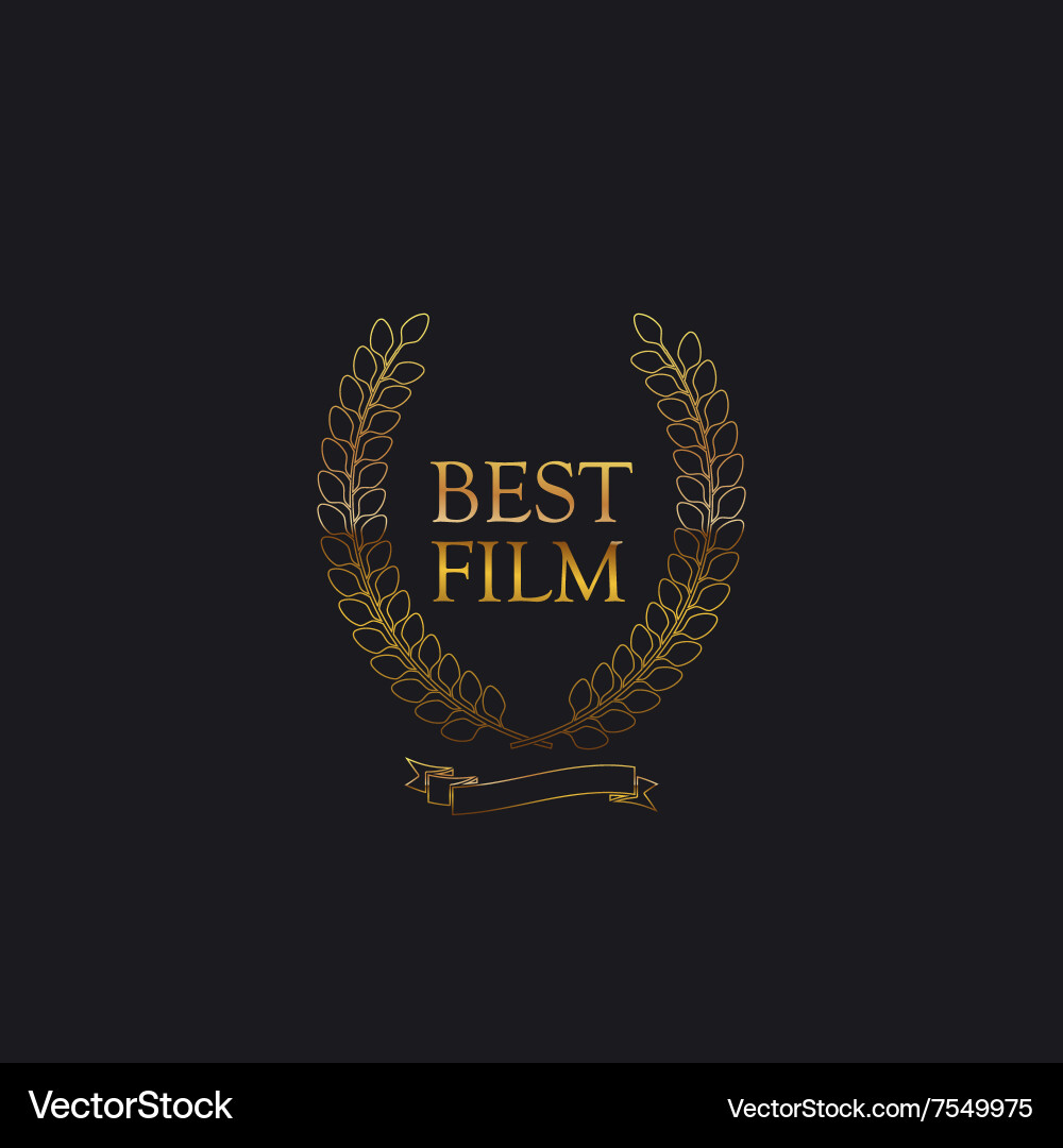Best film award sign Vector Image