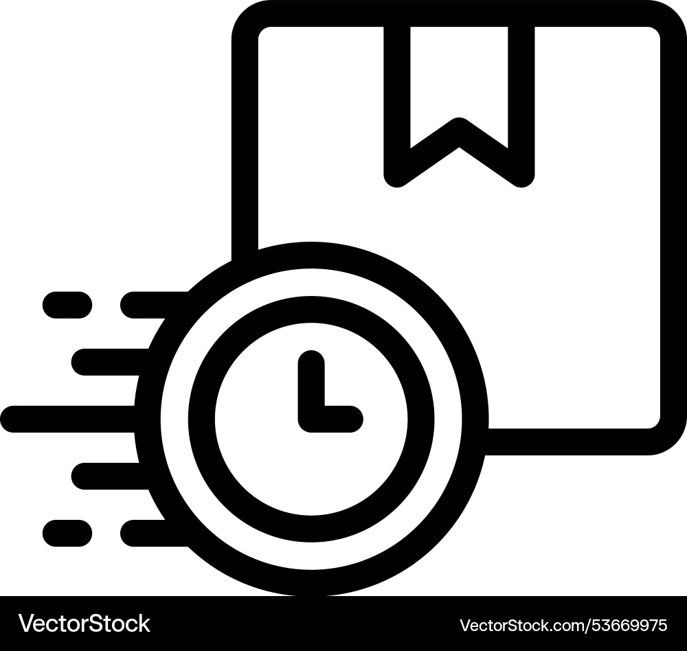 Fast delivery icon thin linear style design Vector Image