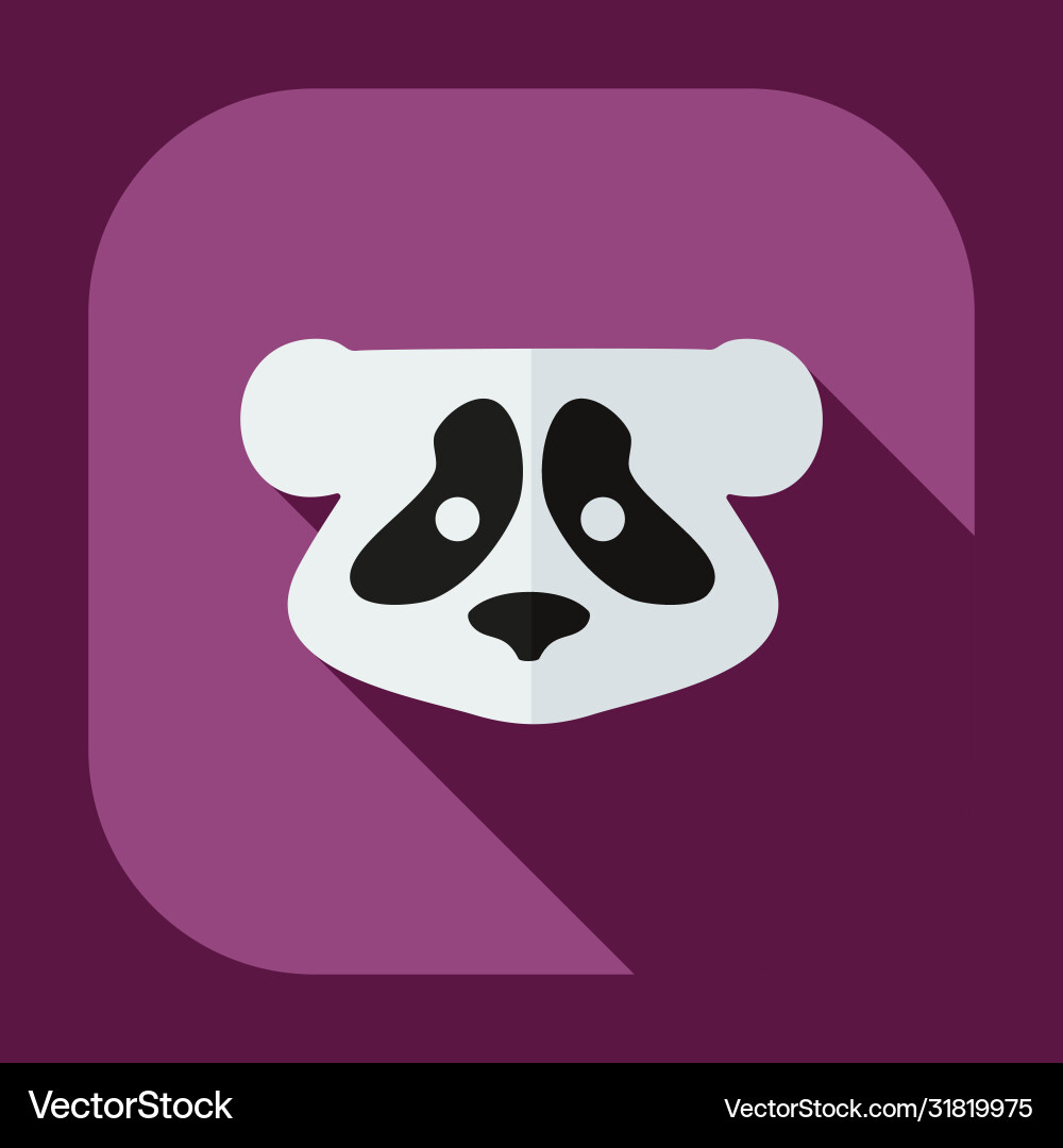 Flat modern design with shadow icons pandas Vector Image