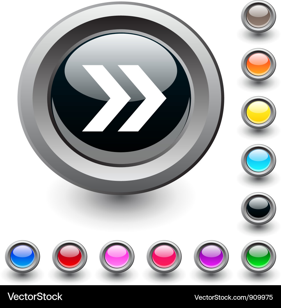 Forward arrow round button Vector Image
