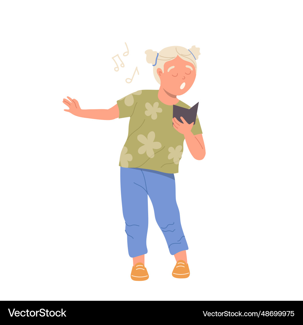 Little girl child church choir preschool performer Little girl child church choir preschool performer vector image