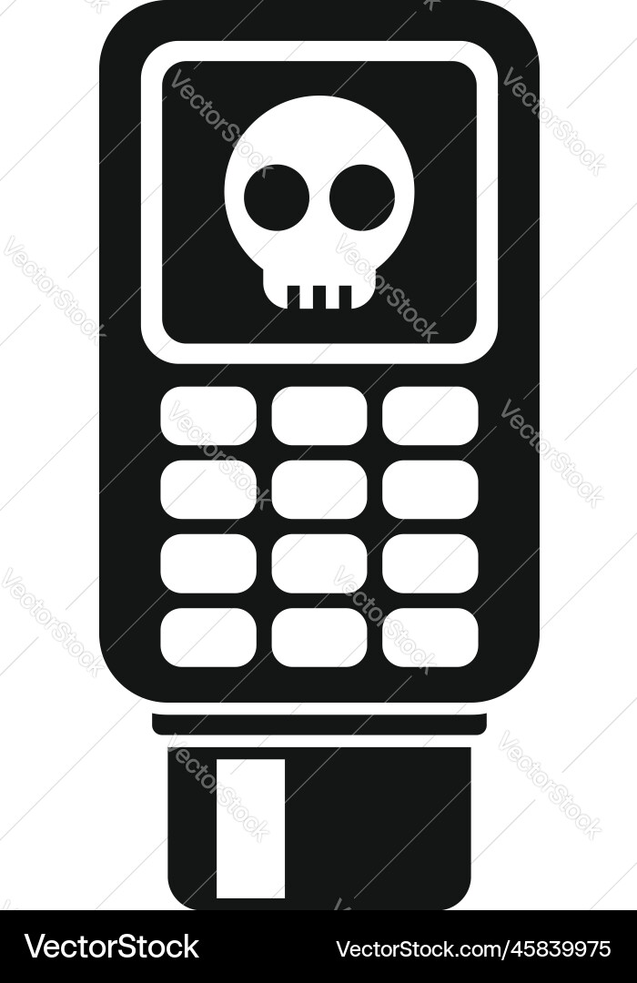 Pos terminal malware icon simple virus Pos terminal malware icon simple virus vector image