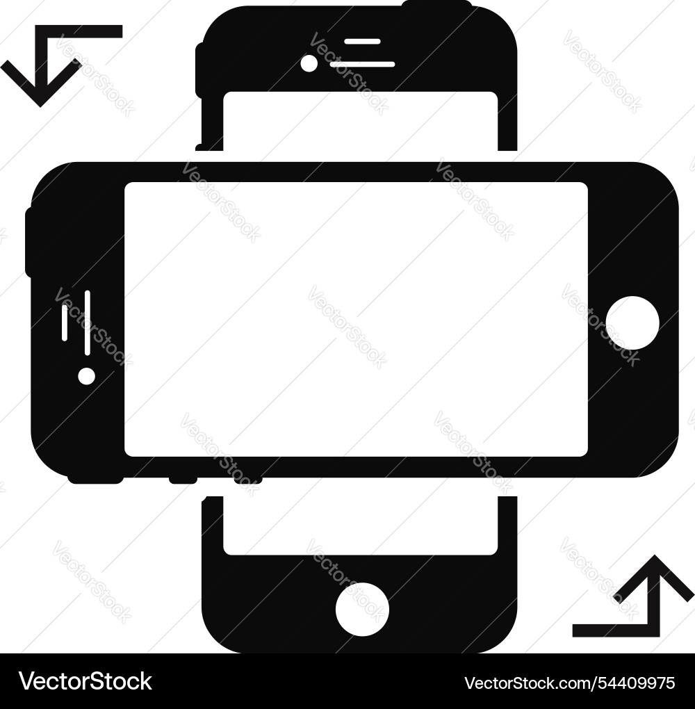 Rotate your phone in a solid style Rotate your phone in a solid style vector image