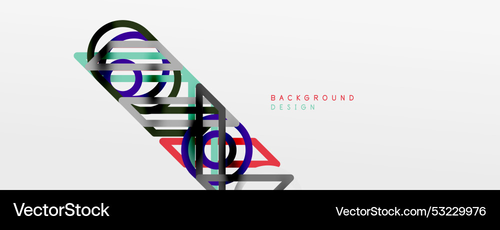 Abstract background - colorful circle lines Vector Image