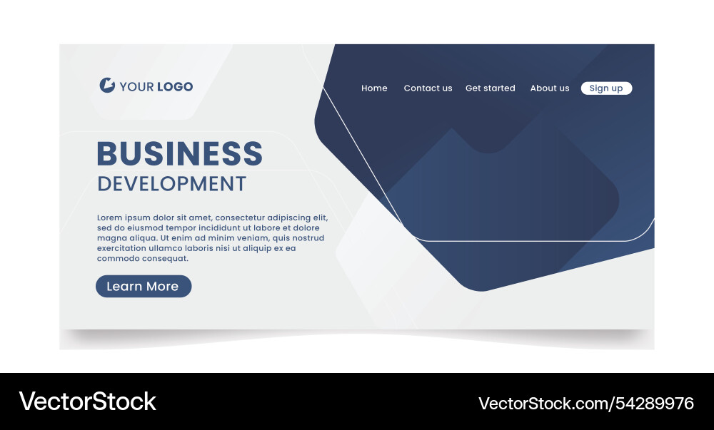 Abstract background for landing page web template Vector Image