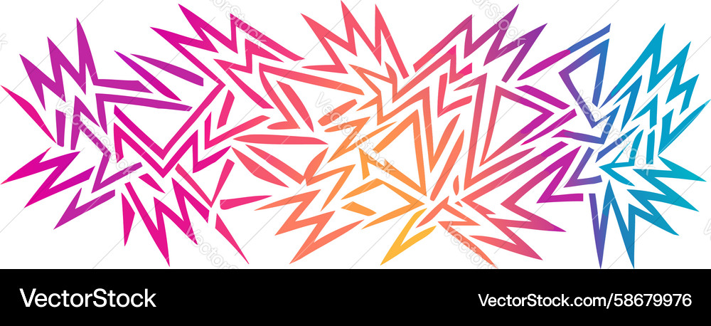Abstract zigzag patterns colorful geometric Vector Image