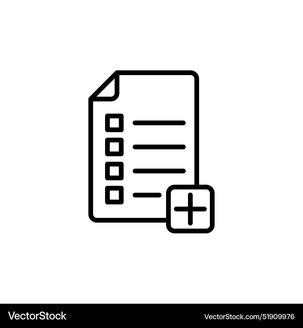 Add document icon ideal for file management vector image