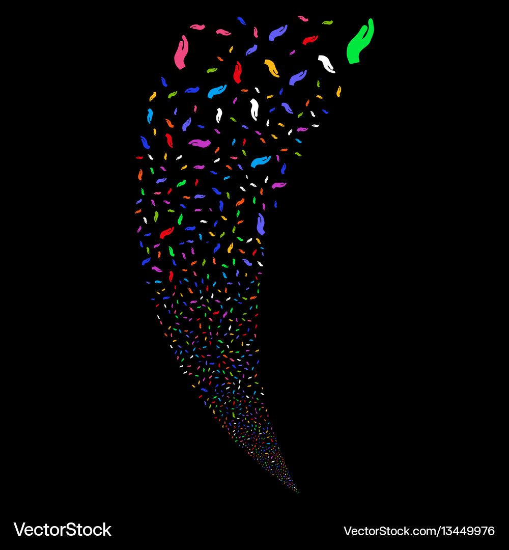 Hand random stream Hand random stream Vector Image