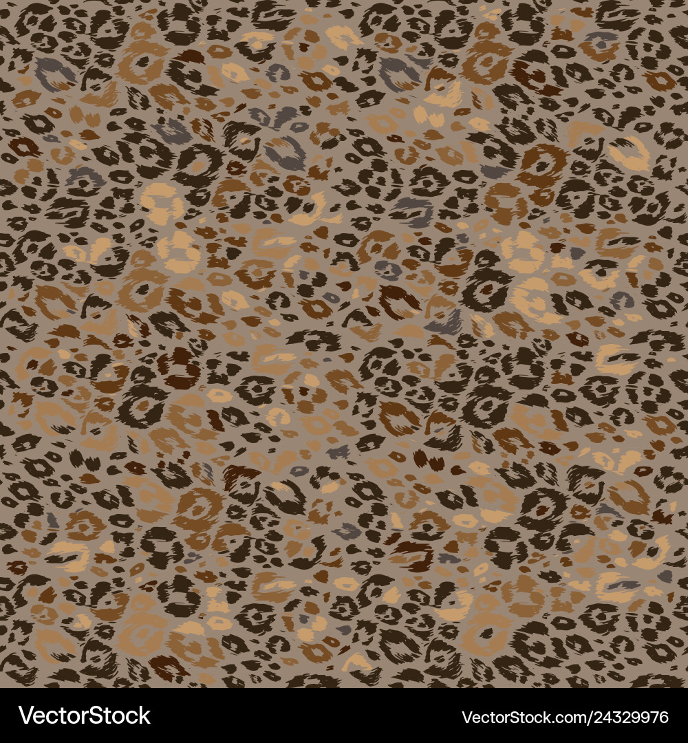 Leopard Print Seamless Pattern vector image