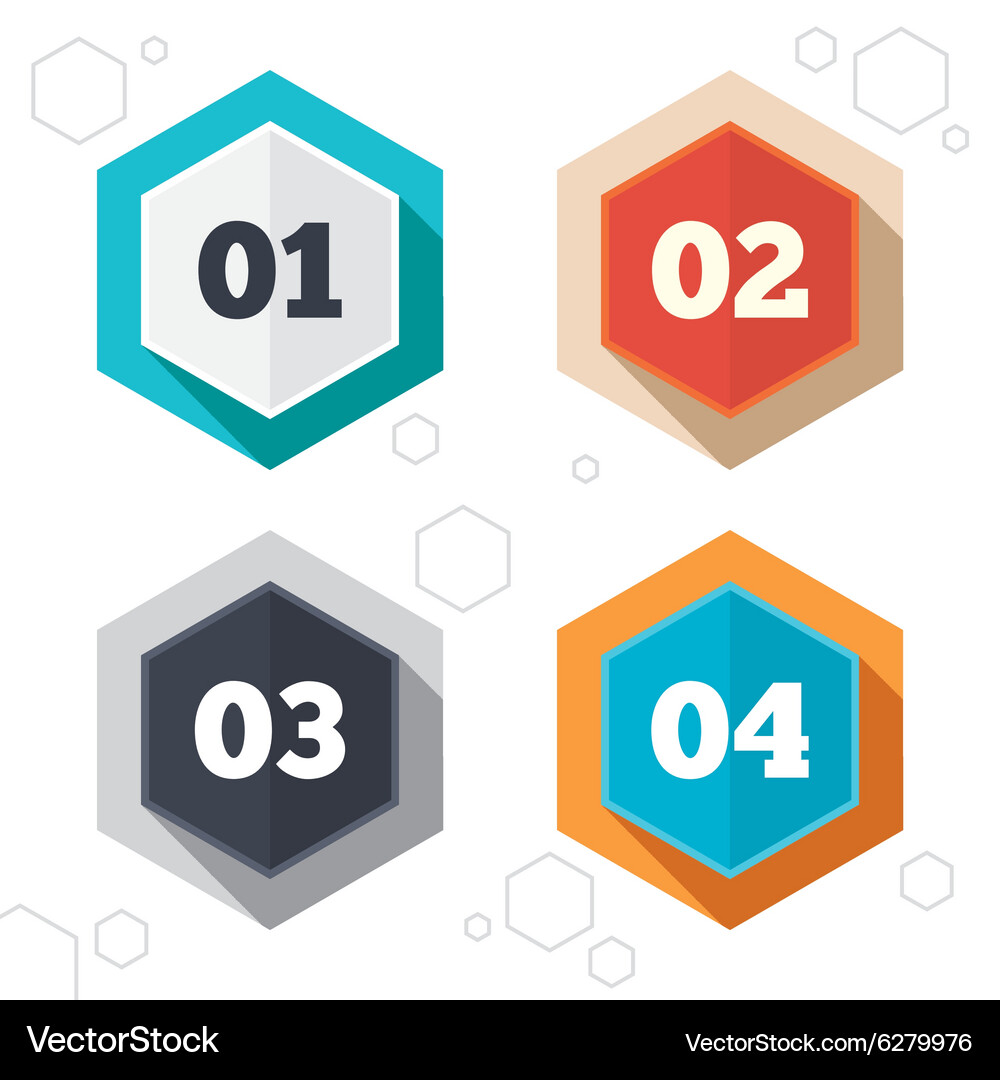 Step Icons Sequence - Options 1 2 3 4 Vector Image