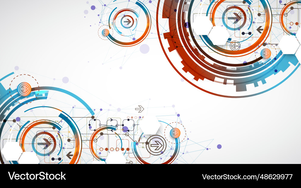 Abstract background with plexus effect scientific Vector Image