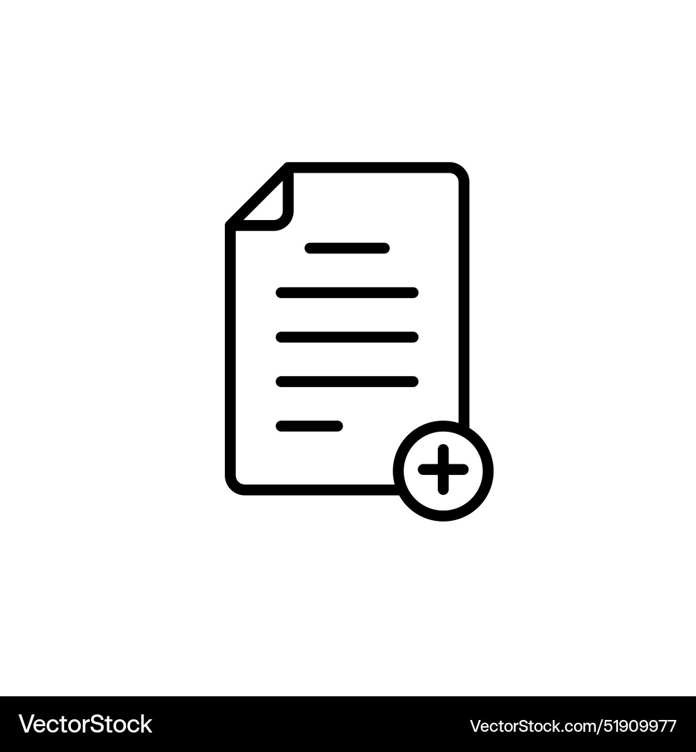 Add new document icon perfect for file management Add new document icon perfect for file management vector image