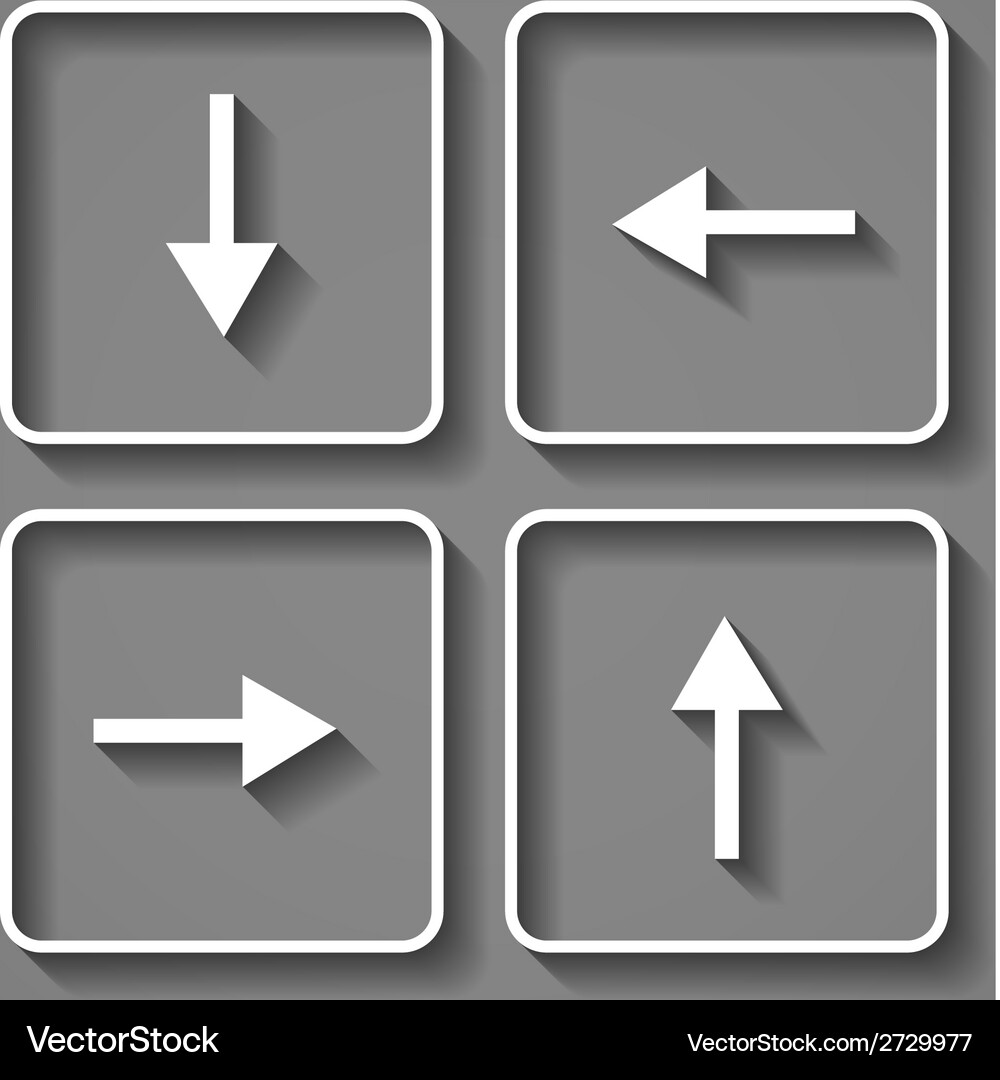 Arrows buttons keyboard Vector Image
