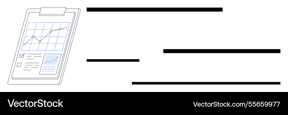Clipboard with business report and analytics chart Clipboard with business report and analytics chart vector image