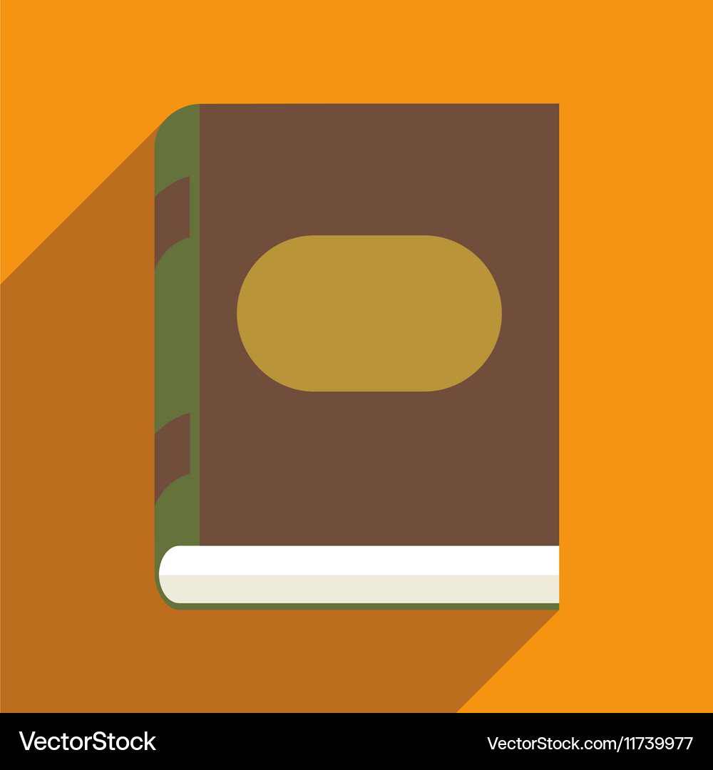 Flat with shadow icon and mobile application book Vector Image