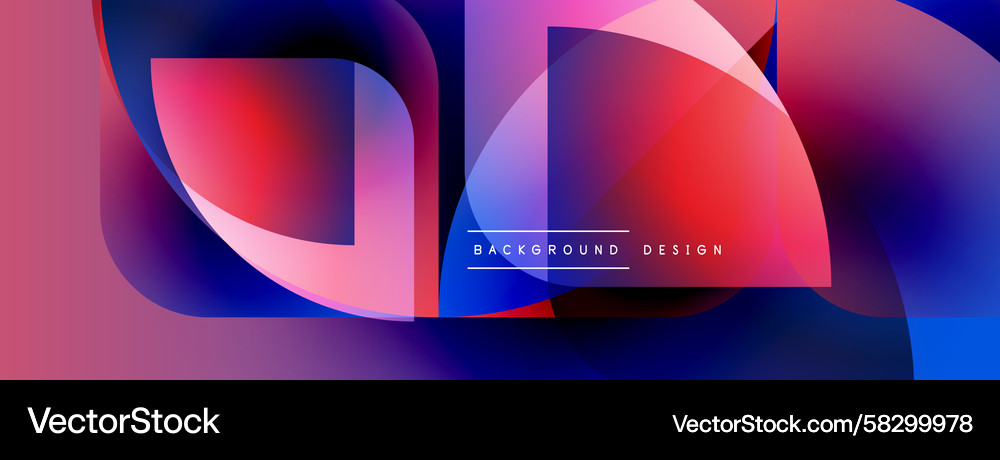 Abstract vibrant layers create dynamic Vector Image