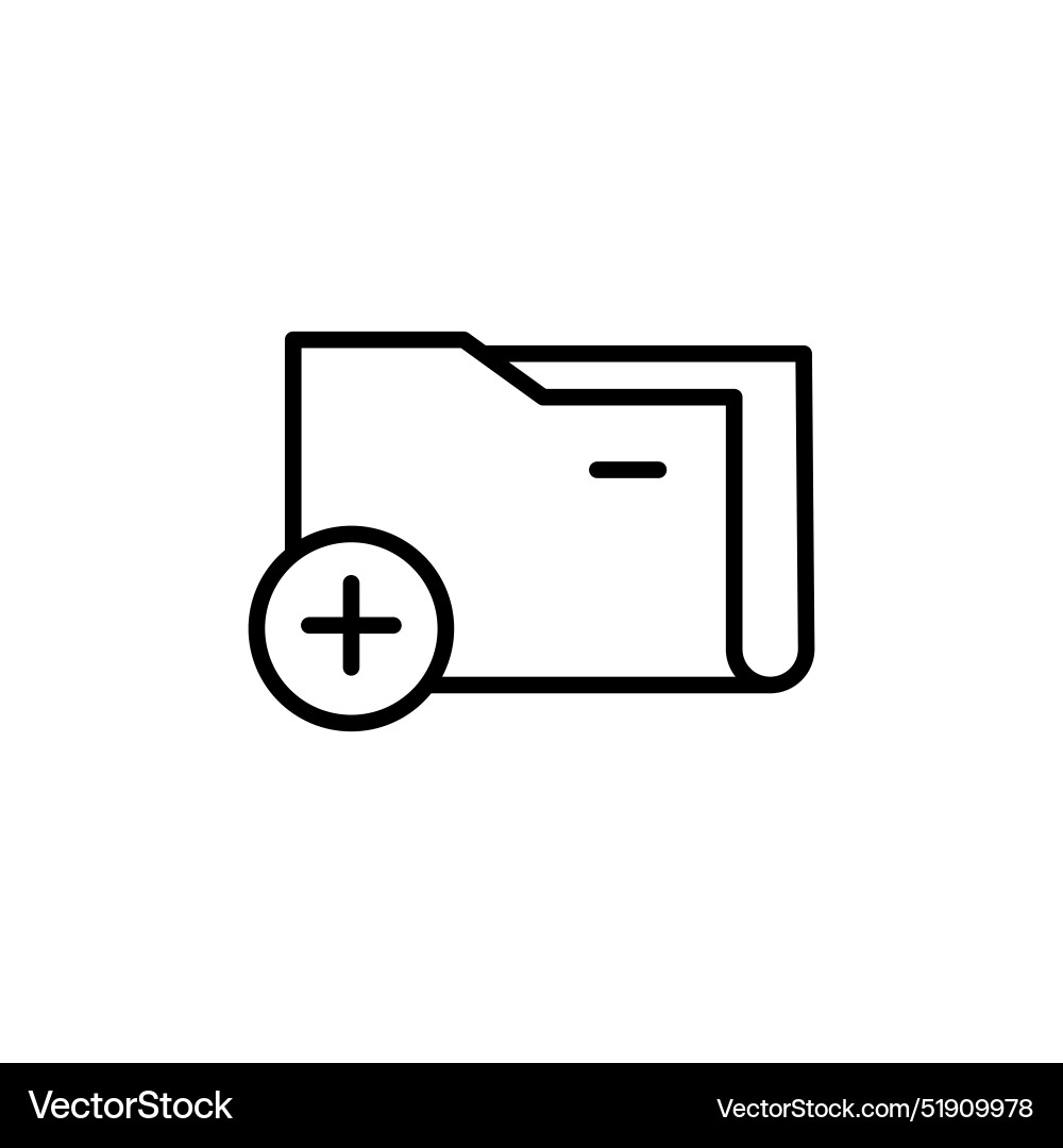 Add new folder icon ideal for organizing files vector image