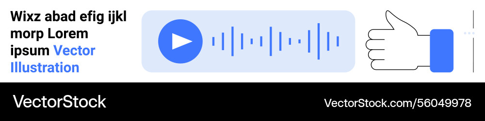 Audio play button soundwave visualization Audio play button soundwave visualization vector image