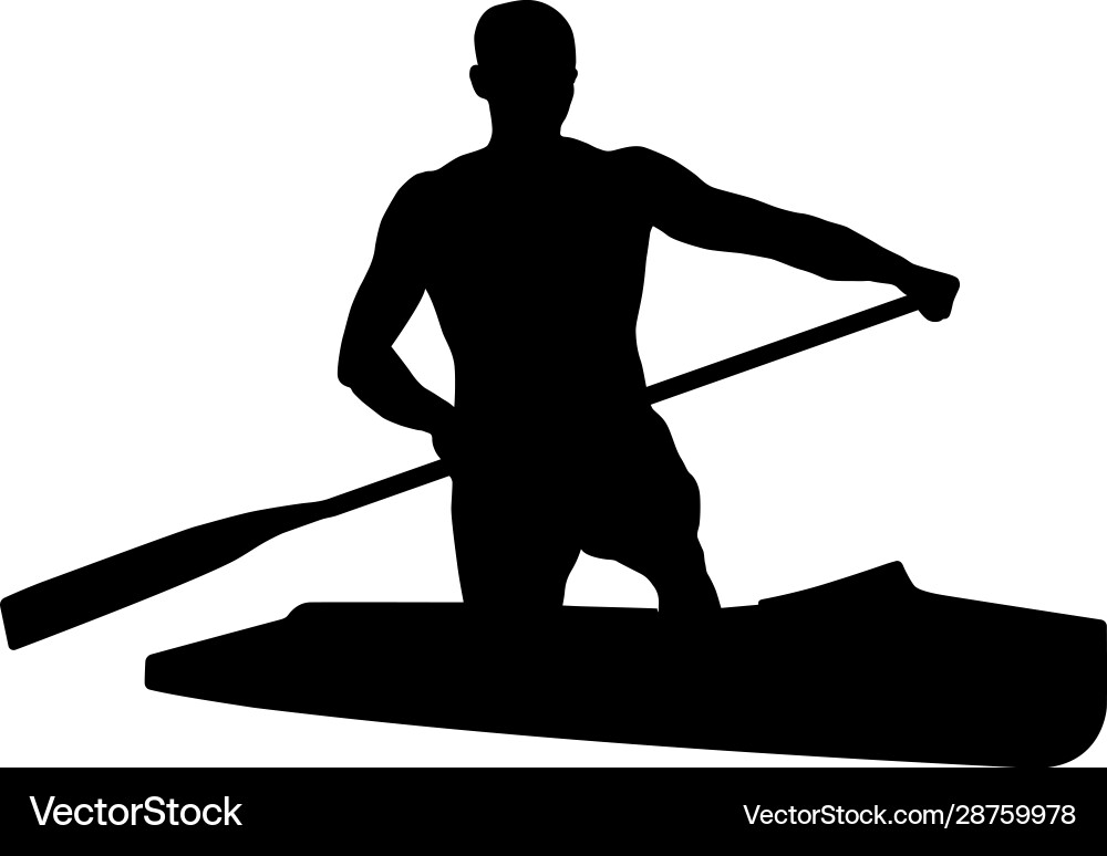 Canoeing athlete sports canoe Vector Image