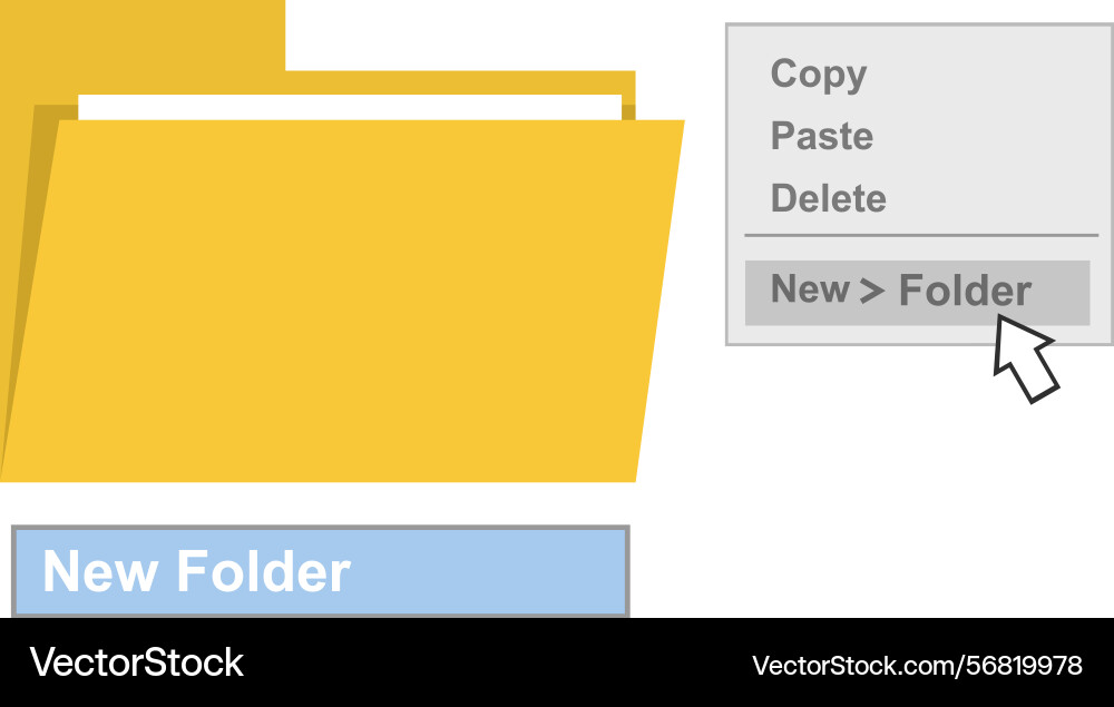 Create computer folder file Vector Image