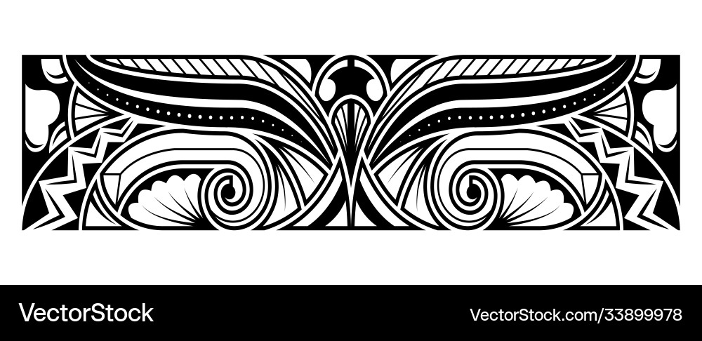 Polynesian Tribal Tattoo Sleeve Vector Image