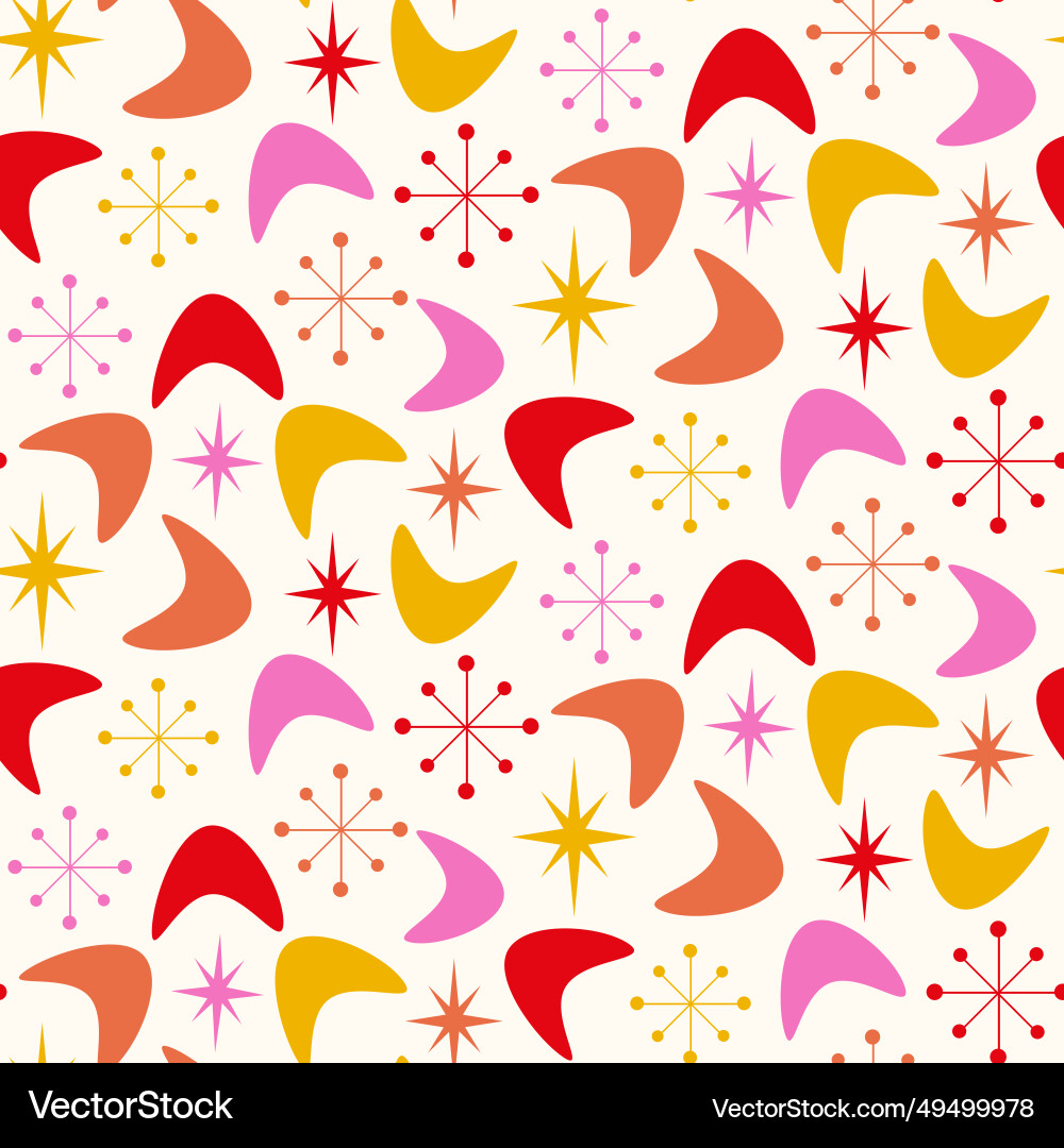 Retro Atomic Starburst Pattern Vector Image