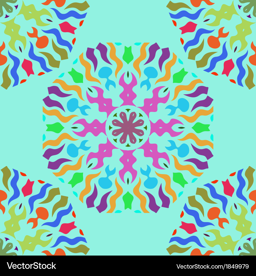 Abstract round seamless pattern Vector Image