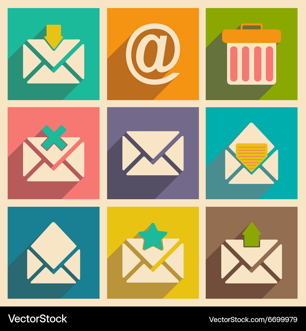 Flat with shadow concept and mobile application Vector Image