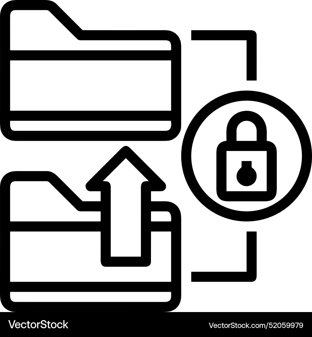Upload outline icon symbol image Upload outline icon symbol image Vector Image