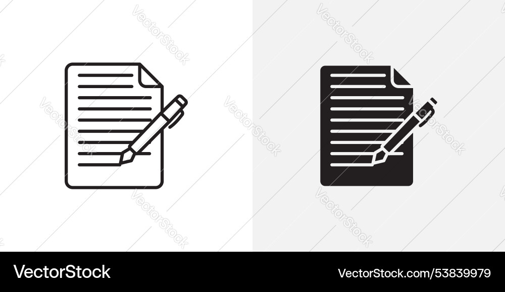 Writing icon set Writing icon set vector image