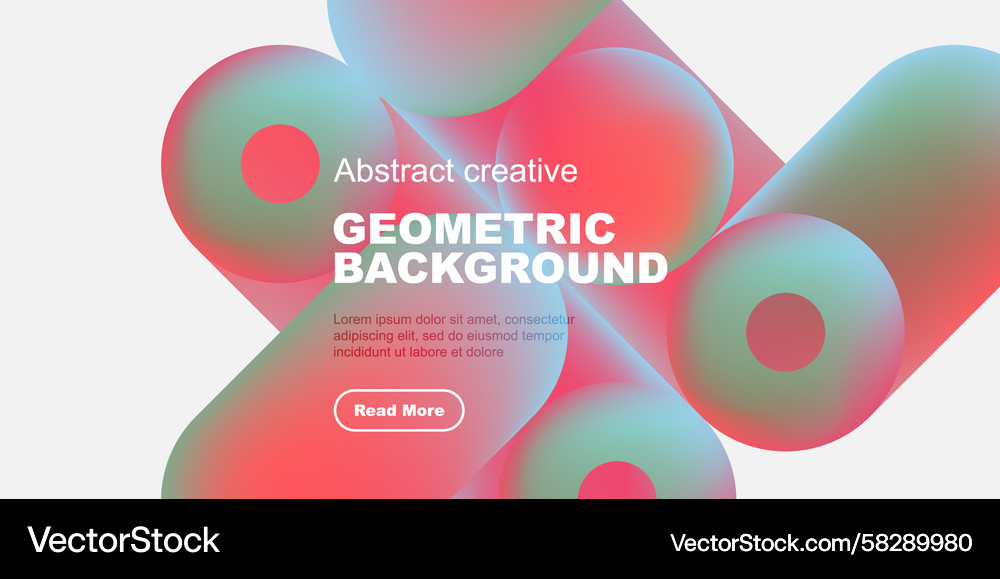 Abstract shapes overlap creating vibrant color Vector Image