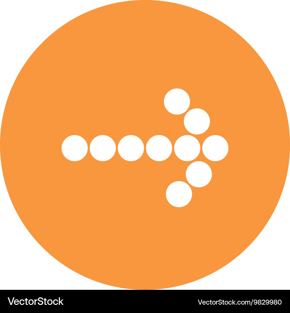 Arrow pointing right inside circle icon Vector Image