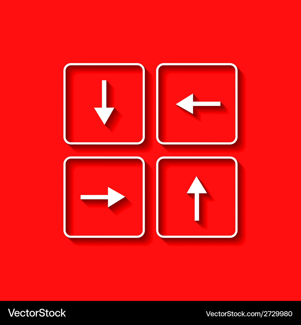 Arrows buttons keyboard Vector Image