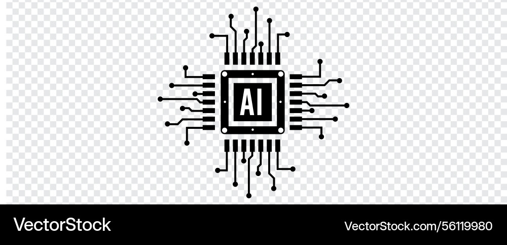 Artificial intelligence and network concept Artificial intelligence and network concept vector image