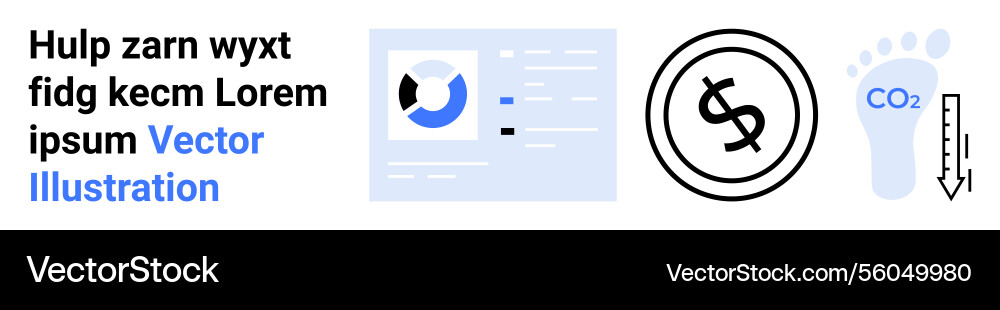 Data Analytics Cost Management And Environmental Vector Image