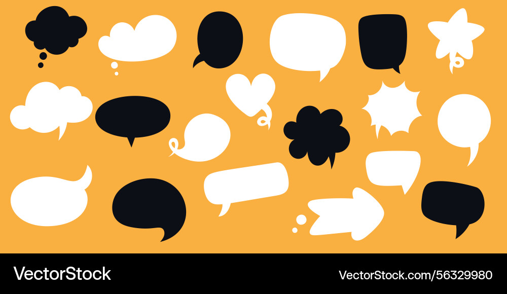 Empty speech bubbles for chats and messages Empty speech bubbles for chats and messages vector image