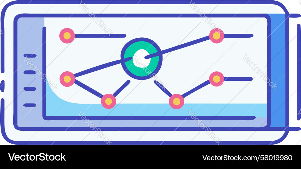 Mobile Data Analytics Dashboard Vector Image