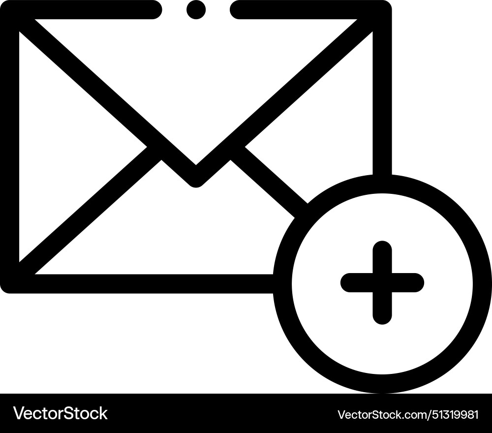 Add icon thin linear style design isolated Add icon thin linear style design isolated vector image