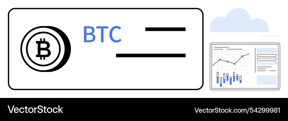 Bitcoin transaction screen with financial data Bitcoin transaction screen with financial data vector image